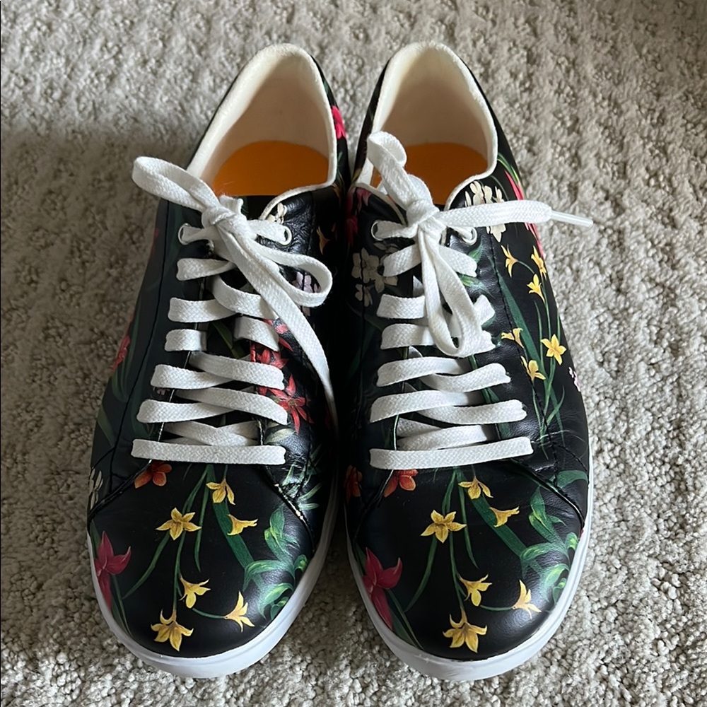 Cole Haan Black Floral Sneakers